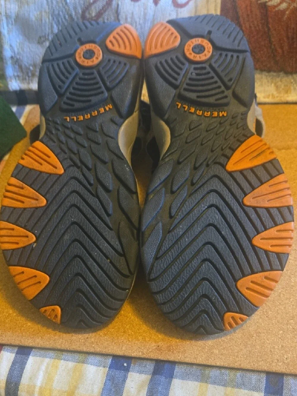 Merrell Men's Black and Gray Adjustable Outdoor Sandals